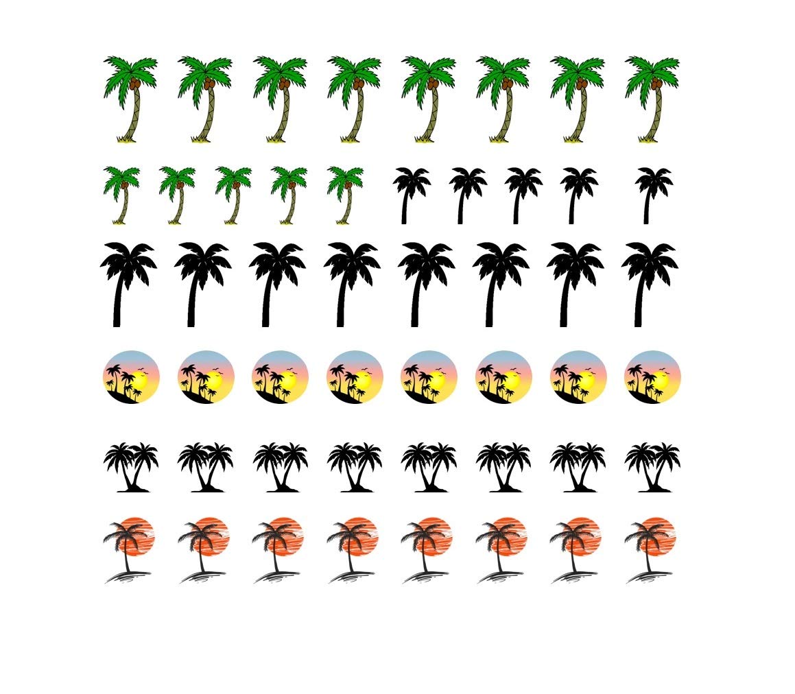 Kaz Creations Palm Tree Nail Art - Palm Tree Collection (Palm Tree Nail Art -)