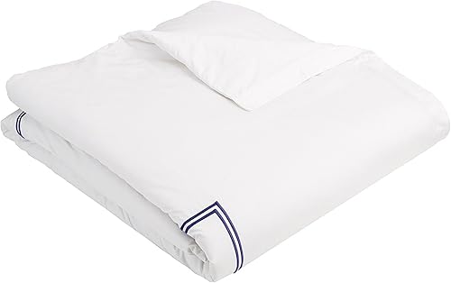 Miniatura 2 de BedDecor Lujoso juego de funda de edredón bordada de algodón egipcio suave cepillado de 400 hilos con hermoso bordado de 2 rayas, tamaño