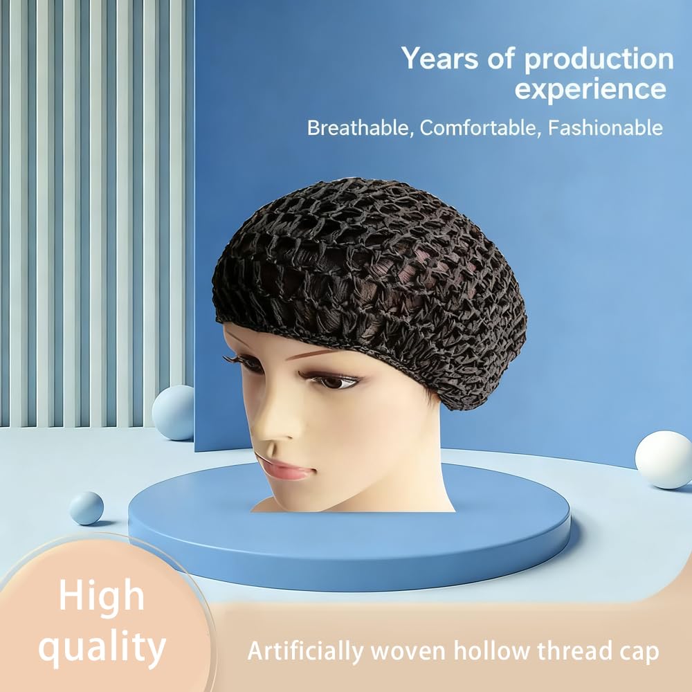 Gorro de malla de rayón para mujer transpirable para dormir ducha maquillaje redecilla gruesa