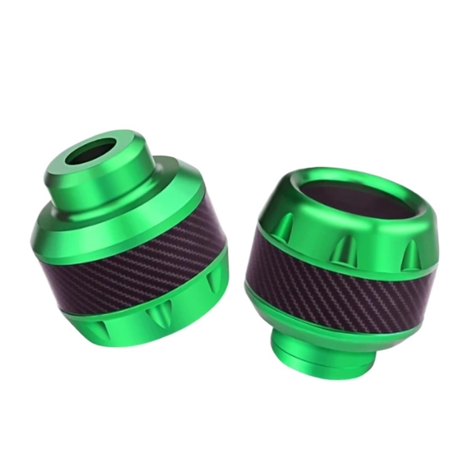 ZHAUPMCB Frame Sliders 2x Motorcycle Front Fork Frame Slider Crash Engine Protector Aluminum Universal Crash Pads(Green)