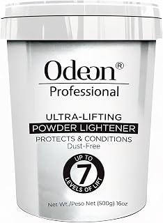 Odeon Professional Ultra-Lifting Hair Lightener Powder 16oz – Dust-Free Formula, Lifts Up to 7 Levels – Versatile Bleach for Balayage, Highlights, Ombre & Full-Head Use