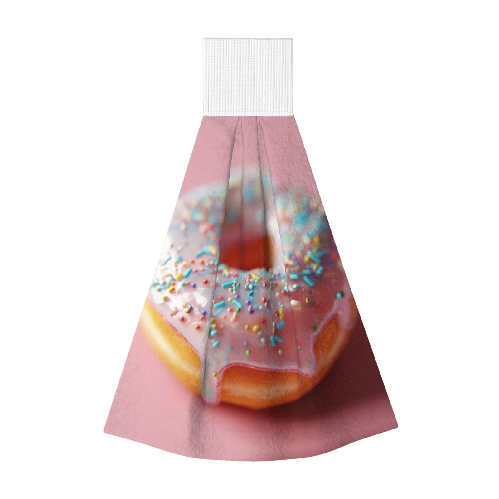 JUANYQME Donut Printing Hanging Coral Fleece Towel Super Absorbent Soft Towel, Fluffy And Light Quick-Drying Noodles.