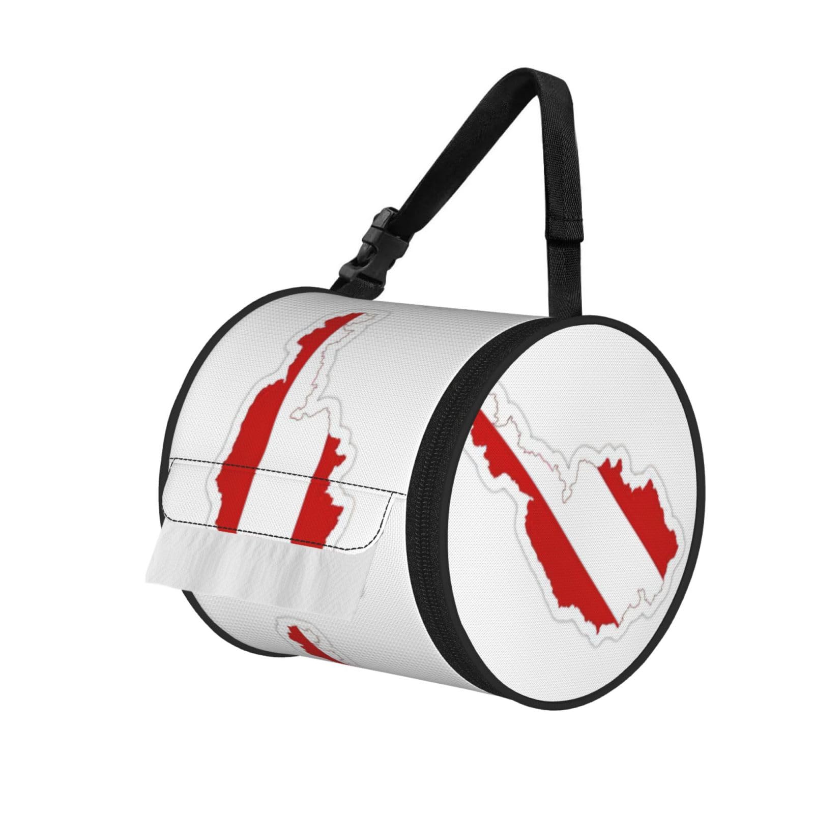 Austrian Flag Map Print Fashion Tissues Organizer Box, Hanging Tissue Holder For Purse Coins For Car Office Daily Outing
