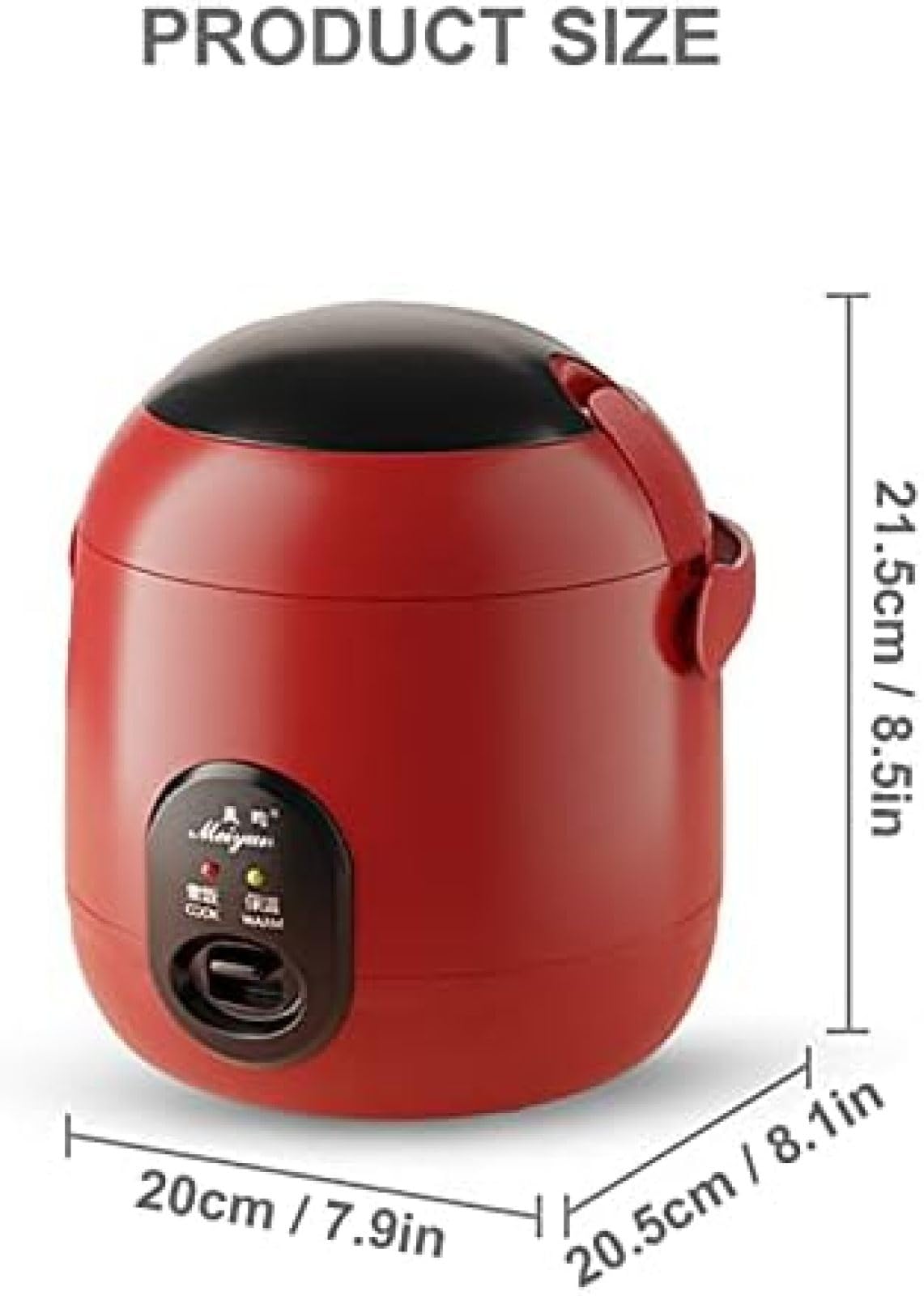 Mały Garnek Do Gotowania Ryżu 1,2 L Multicooker W Pełni Automatyczny Nieprzywierający Garnek Wewnętrzny Dla 1-2 Osób, Pomarańczowy,Czerwony,bonny369