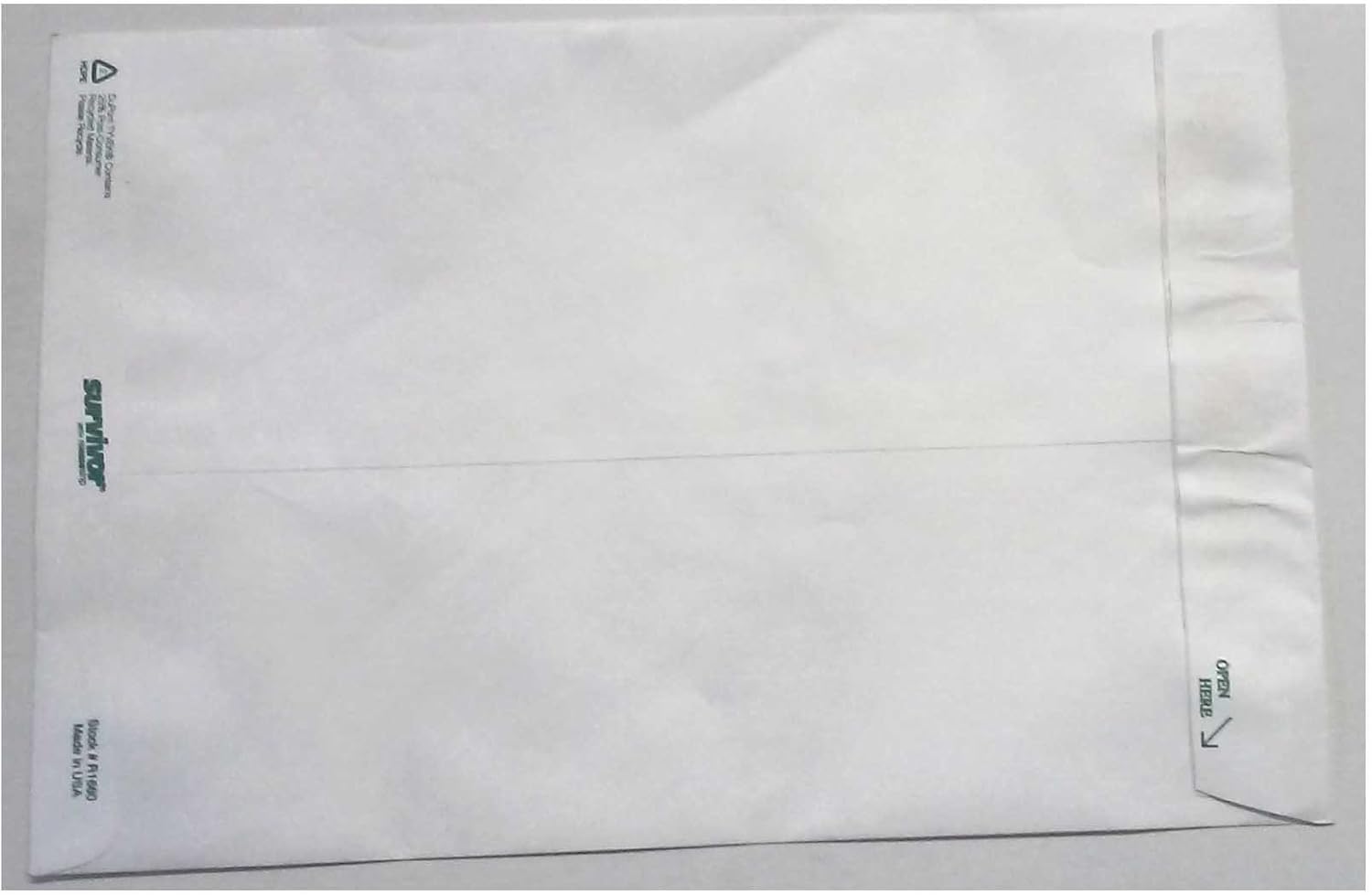 IEC, Survivor(R), R1660 With Releasestrip(TM), 10 x 15, Plain White Tyvek Envelopes, Catalog/Open End, Flap Stik Seal, 10 x 15, Sold In Units of 8