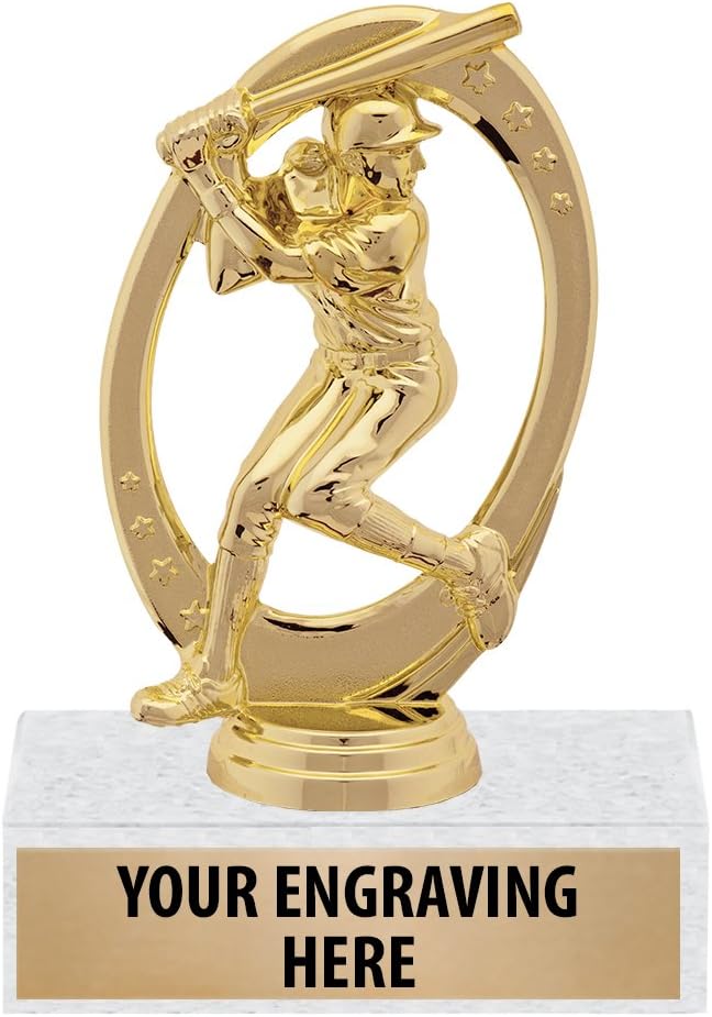 6" Gold Girls Softball Trophies - Custom Softball Champion Trophy Awards