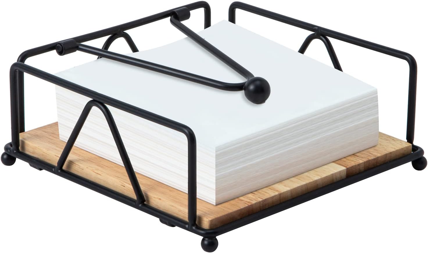 Square Napkin Holder Durable Table Napkin Holder with Weighted Arm, Metal Napkin