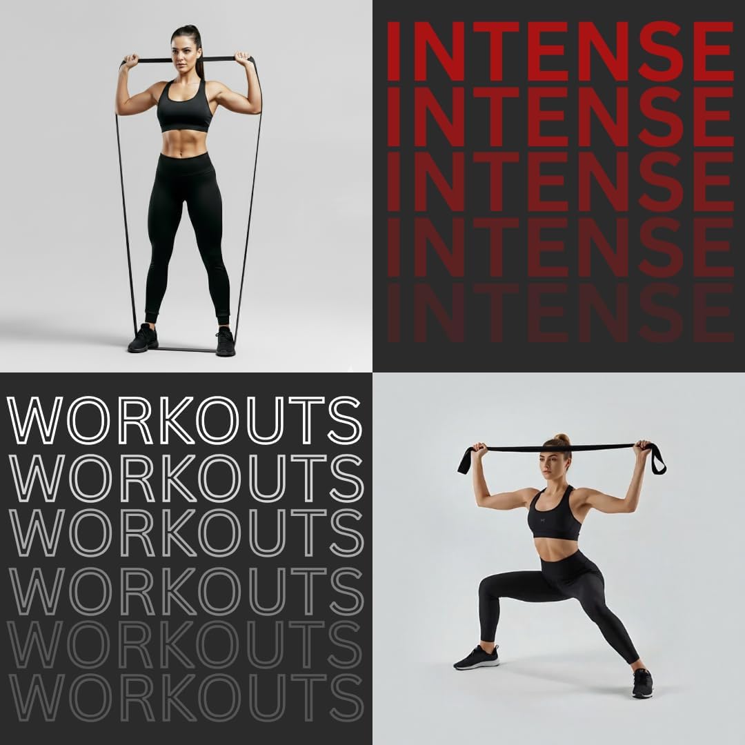 76 Inch Extra Long Fabric Resistance Band for Working Out – 3 Inches Wide – Non-Slip Workout Band for Pilates, Stretching & Strength Training