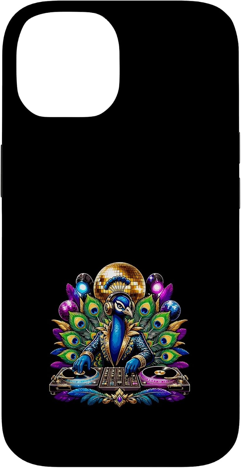 Disco Peacock DJ Turntable Music Festival Case for iPhone 11 image 4