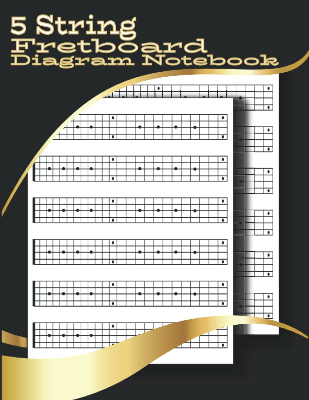 Buy 5 String Guitar Fret Diagram : Blank 5 String Guitar Neck Diagrams