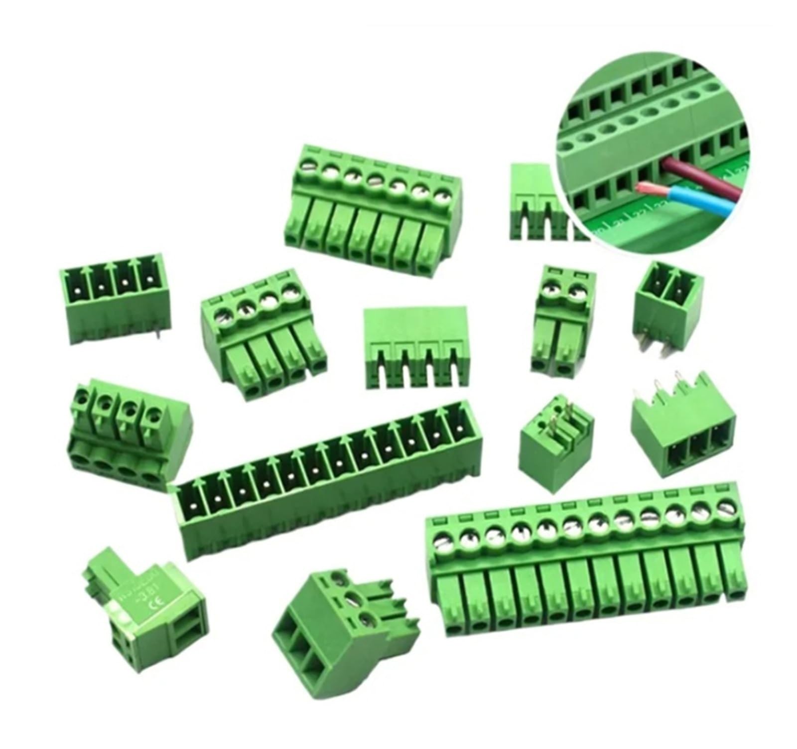 10 sztuk 2EDG 15EDG 3,5 mm 3,81 mm blok zacisków śrubowy złącze gniazda nagłówka blok zacisków zielony