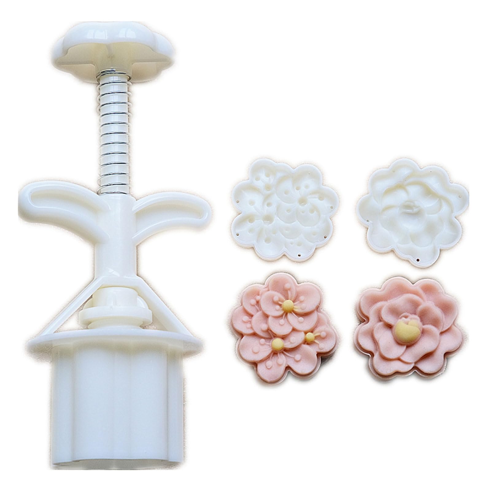 Buxuaaaa Molds Set Green Grams Cake Molds Rose Shape Bakings Dessert Press Tool Perfect for Bakings Baking