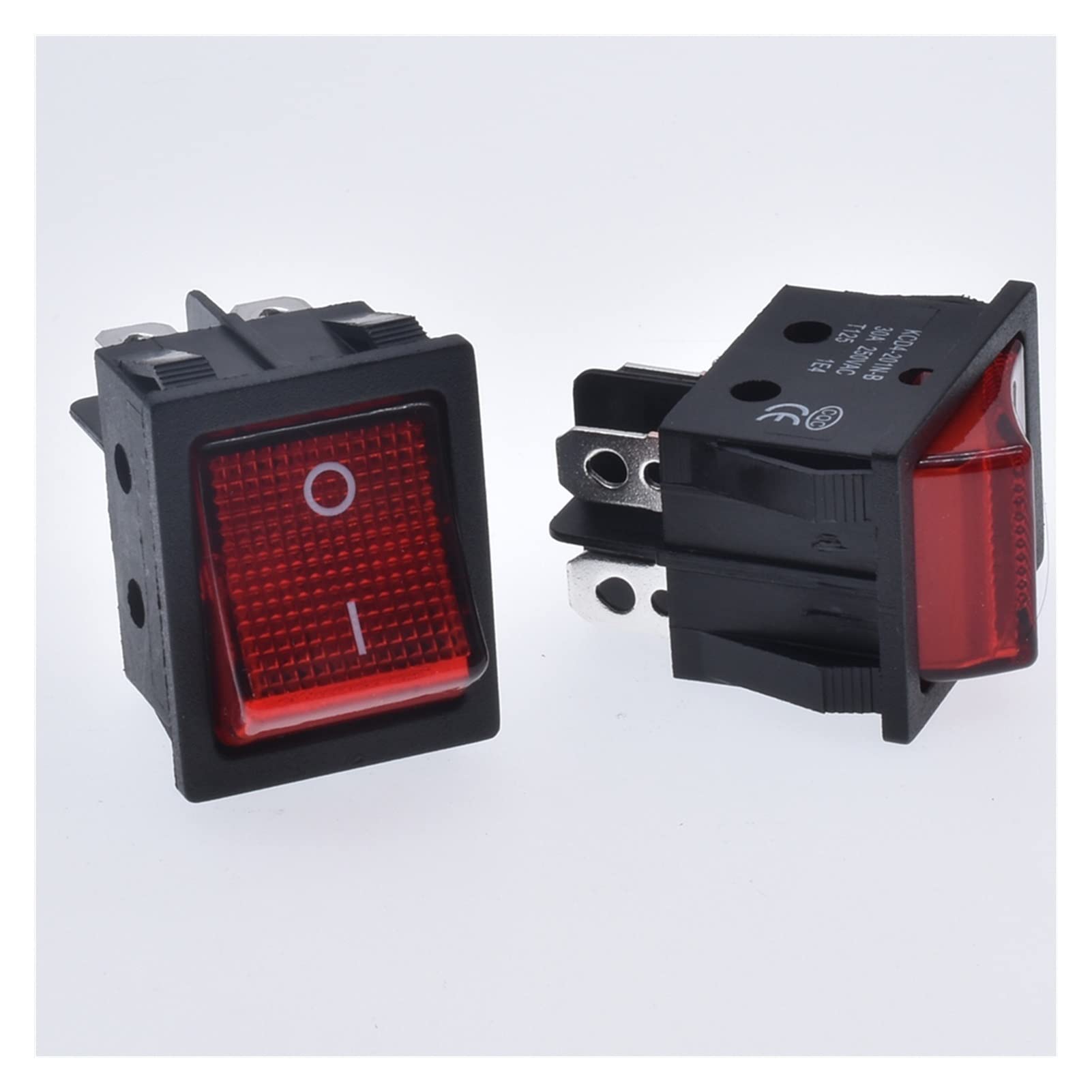 Interrupteur à Bascule spécial for Eelding Machine 30A 250V on-Off High Current KCD4 22 * ​​29 Interrupteur d'alimentation à Bascule en cuivre Rouge Bouton 4 Broches Accès électrique