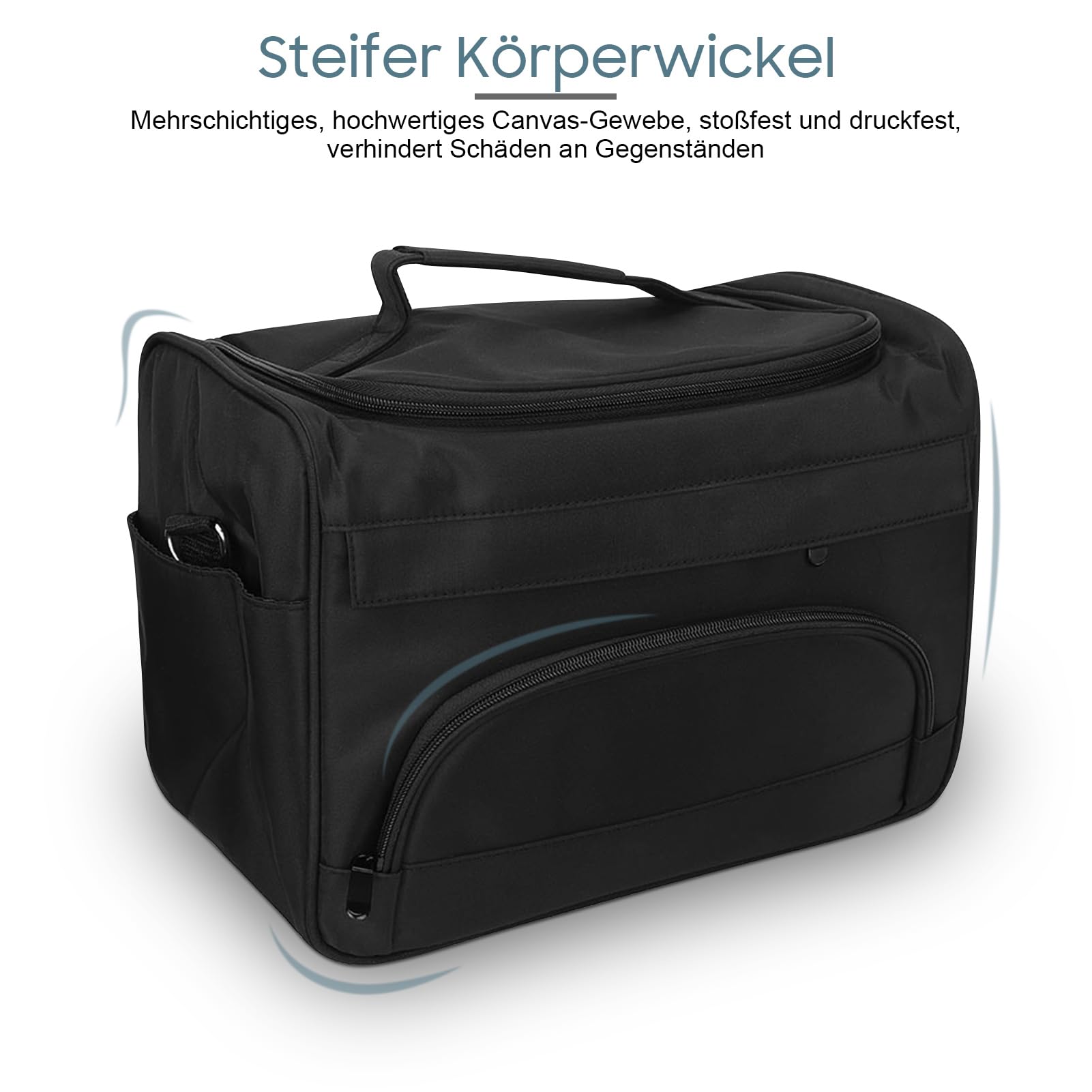 Borsa Trasporto Parrucchiere con Tracolla Regolabile Grande Borsa Organizzata Multi Strato per Attrezzatura Capelli Portatile Viaggio