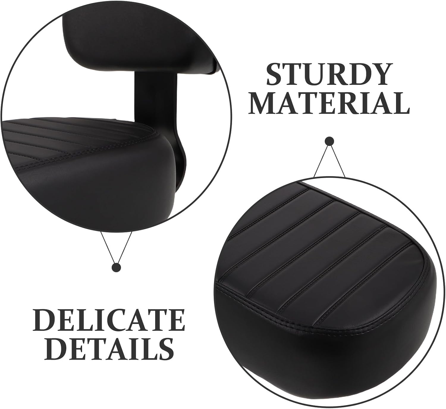 YARNOW Bicycle Back Seat: Cycling Mountain Bike Cushion - Rear Rack Seat with Back Rest - Rear Cushion Safety - Bike Carrier for Kids - Black