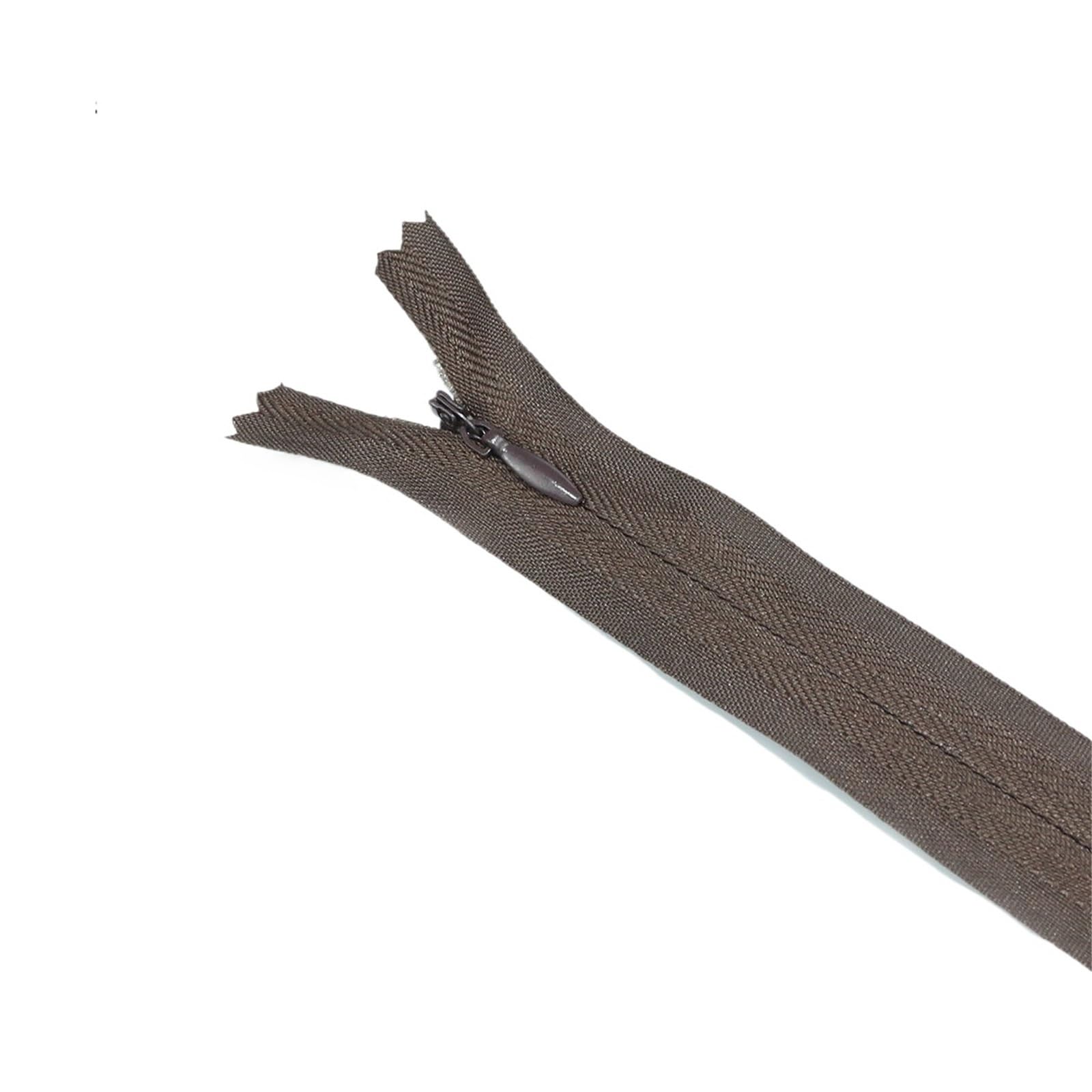 Zips for Sewing 5pcs 18cm-60cm Invisible Zippers Replacement for Premium Hidden Zipper Dresses, Pants, Shirts, Pockets, Etc Sewing Supplies(5pcs-Coffee,40cm)