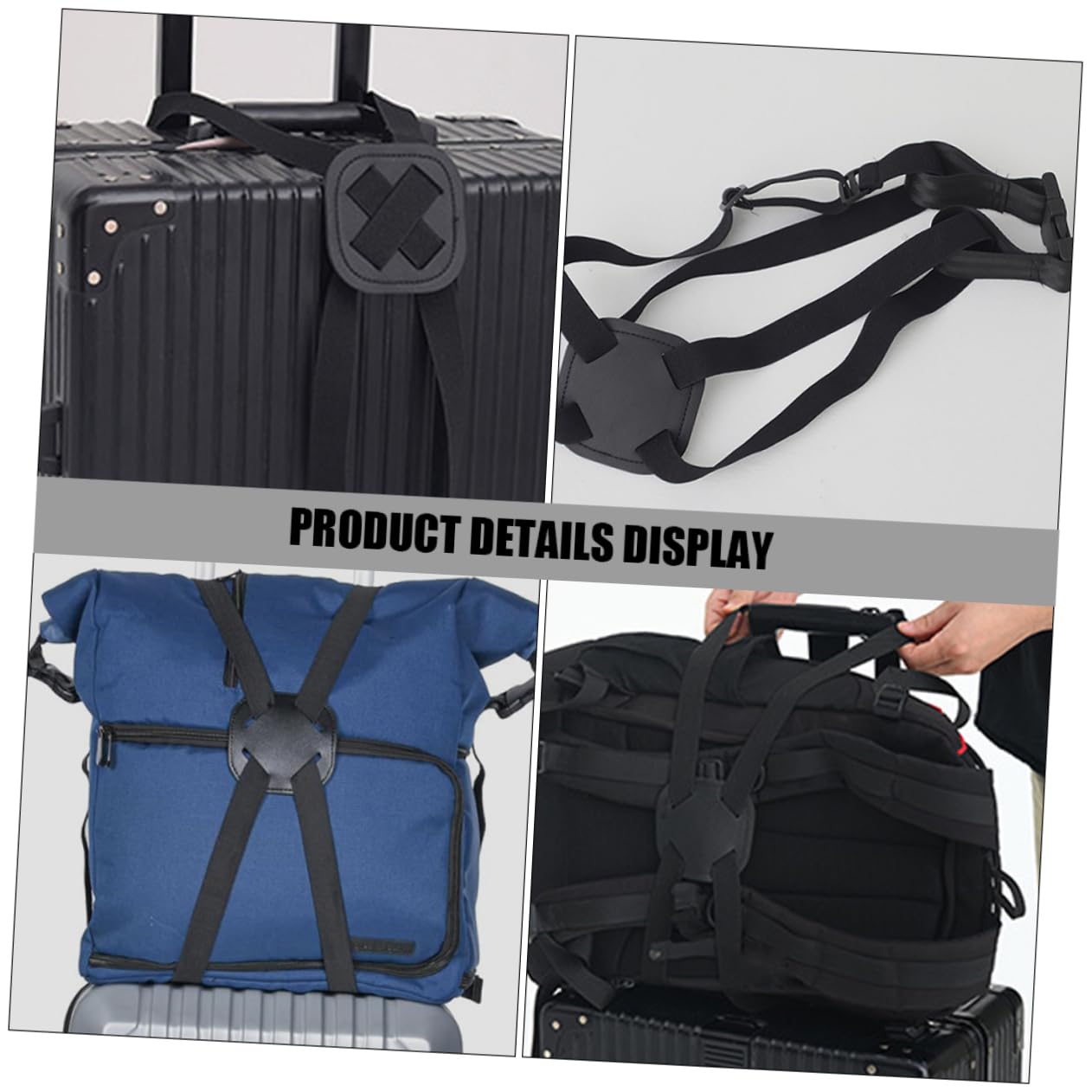 6piezas Correas De Equipaje Ajustables Bandas Elásticas para Maletas Fijación para y Equipaje para El Transporte