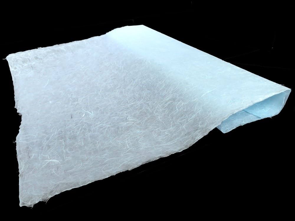 Amazon | 和紙 因州和紙 雲龍紙 水色 NO24 手漉き 純楮 | 和紙 | ホビー