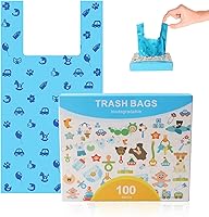 Mavere Odor Sealing Cat Litter Poop Bags with Handles - Leakproof Dog Waste Bags, Unscented Pet Disposal, 100 Count