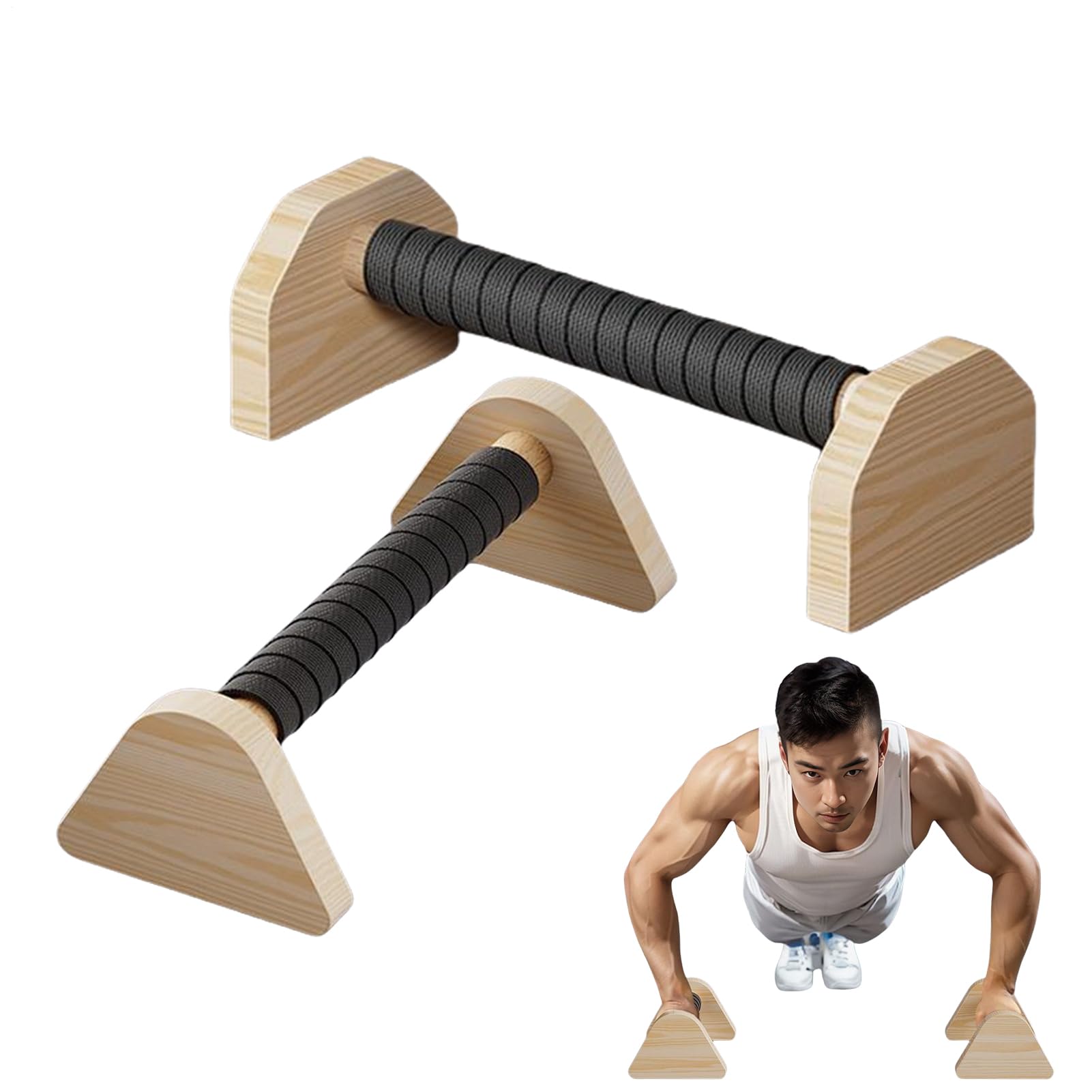 Barras de flexiones para suelo, 1 pareja de soportes estables para entrenar en casa 8