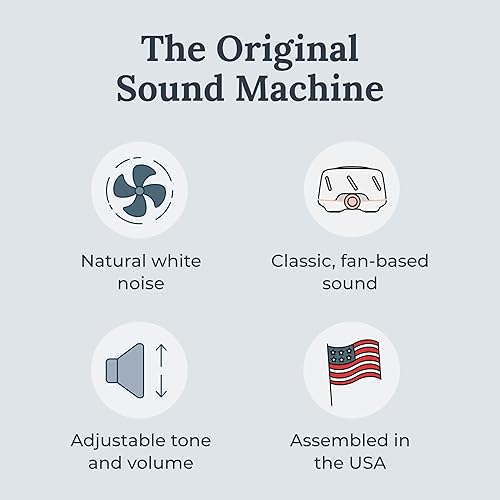 Miniatura 9 de Yogasleep Dohm (gris) La máquina original de ruido blanco, relajante sonido natural de un ventilador real, cancelación de ruido para privacidad en