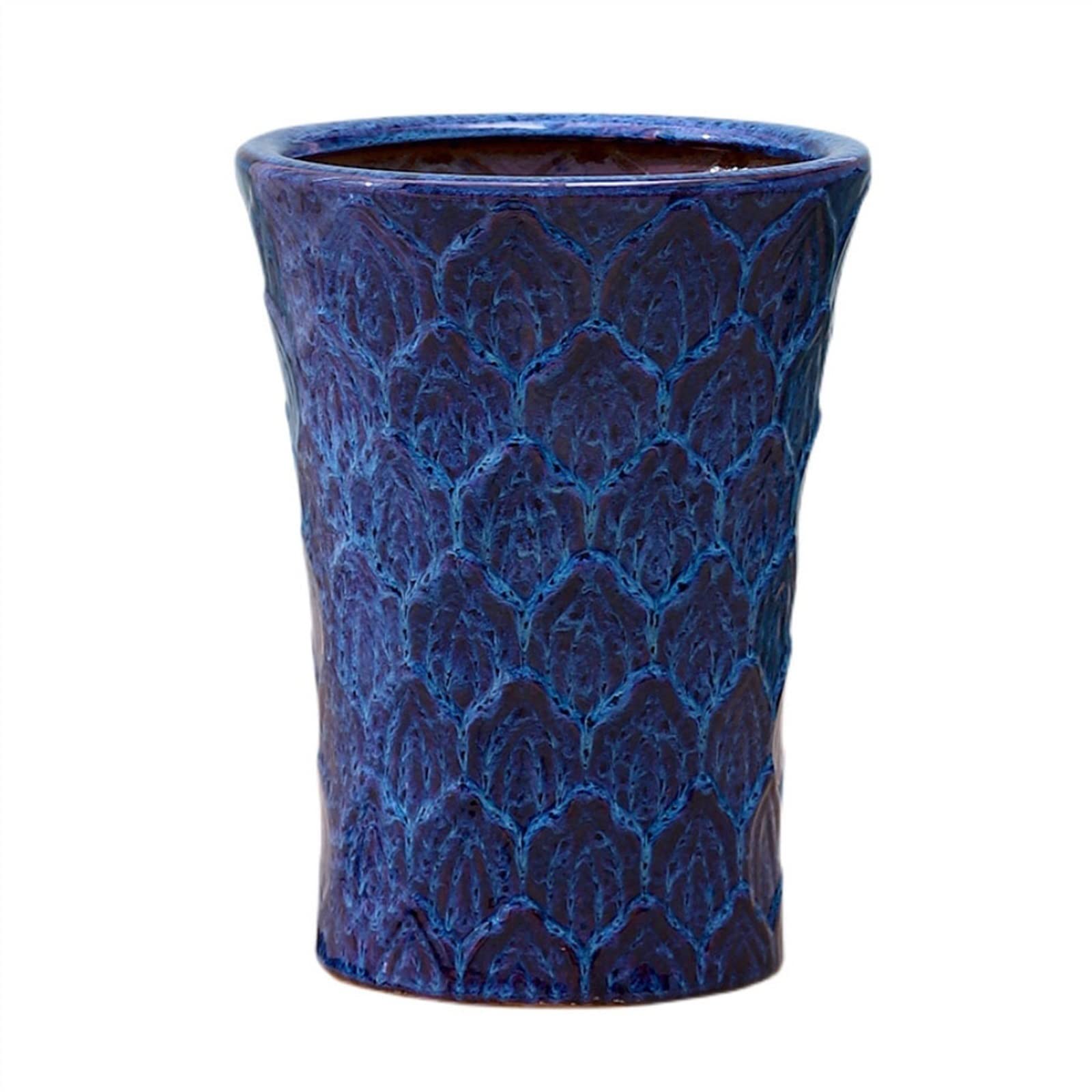 Pot pour plantes de serpent d'intérieur en céramique ronde avec trou