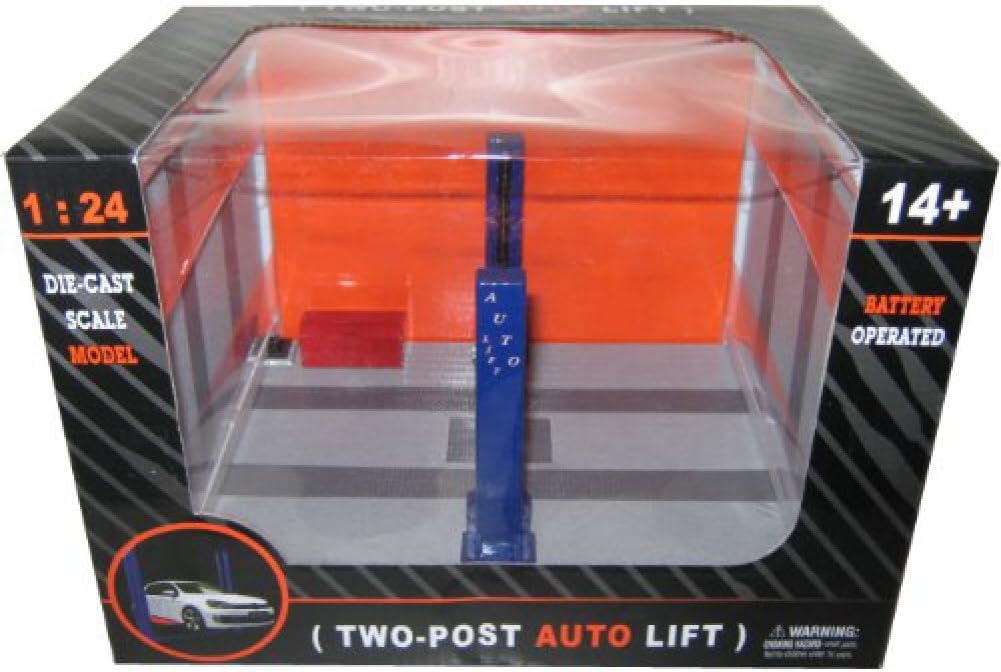 Battery Operated Two Post Auto Lift for 1/24 Scale Diecast Model Cars 9908