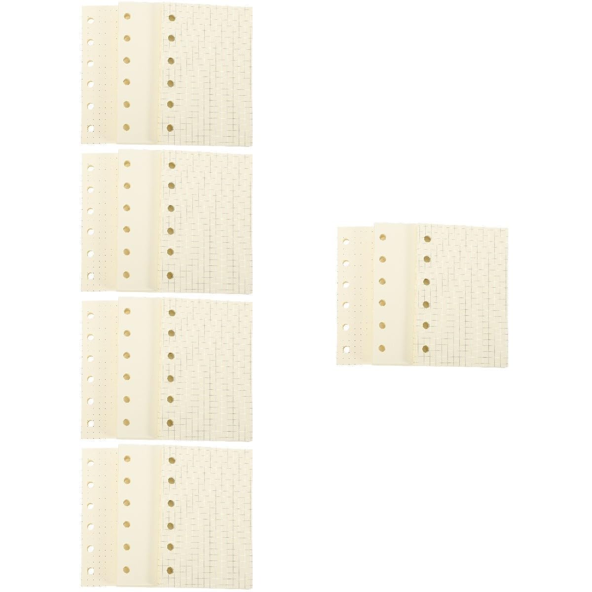 Lurrose 5 Pezzi Ricariche per Quaderni Carta per Planner Include Pagine Vuote Puntinato per Raccoglitori e Agenda Facili Utilizzare e Trasportare