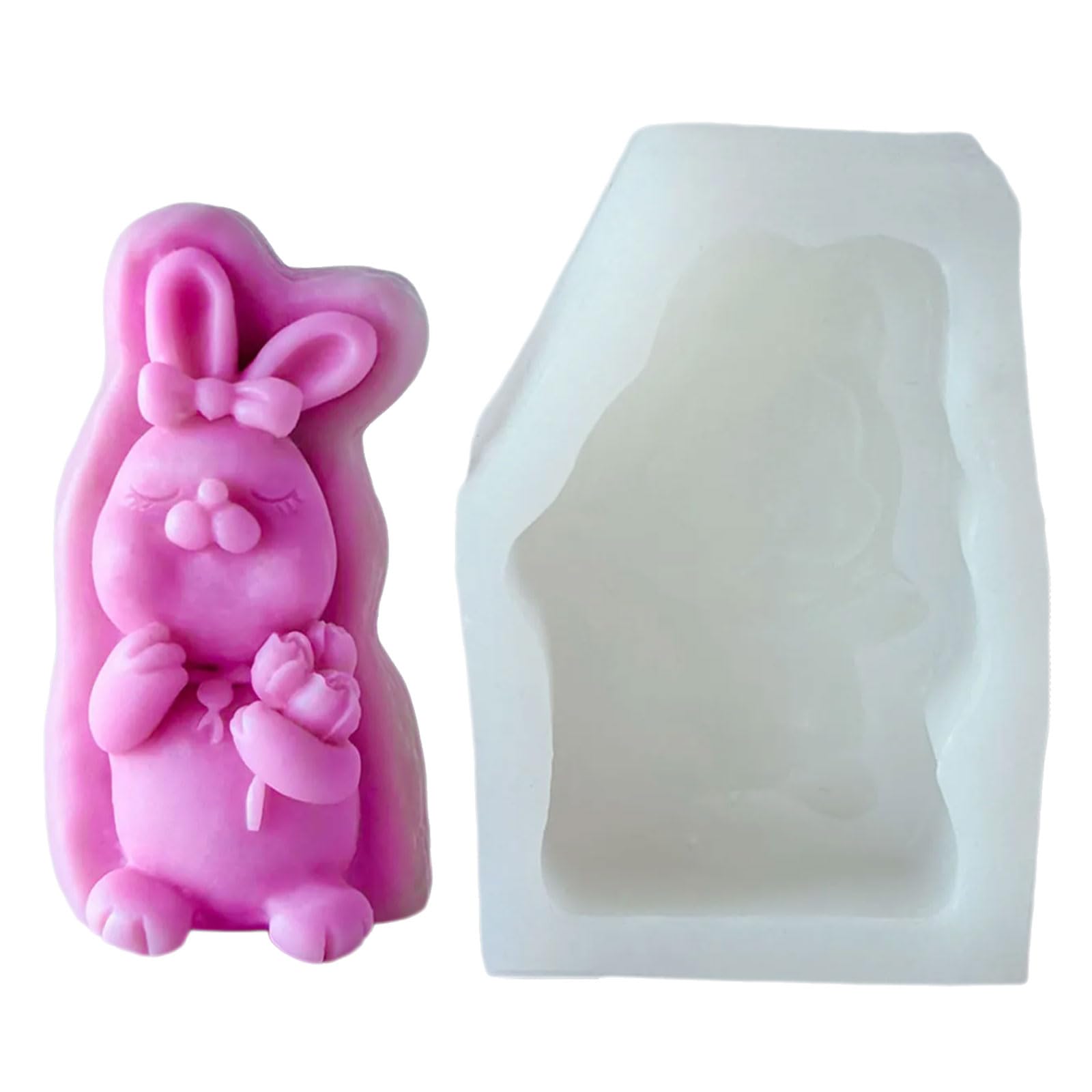 Alksubbm Decorating Castings Epoxy Ornament Making Baking Silicone Rabbits Embossed Handicrafts Silicone Decorating Molds