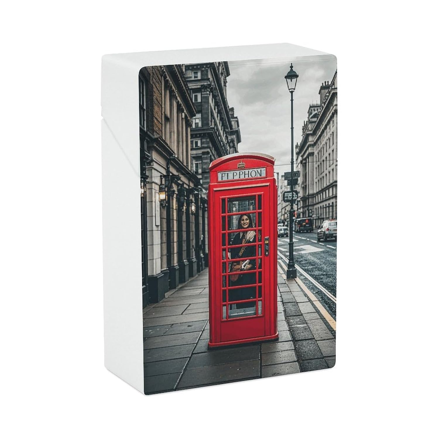 Plastic Cigarette Case Flip Top Closure Waterproof Cigarette Box 14 Pieces