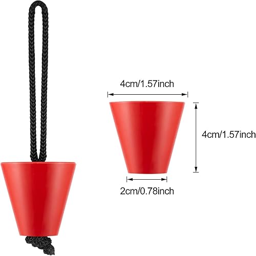 Miniatura 2 de Kit de tapones universales para kayak, 8 piezas, tapones de silicona para drenaje, tapones de drenaje con cordón