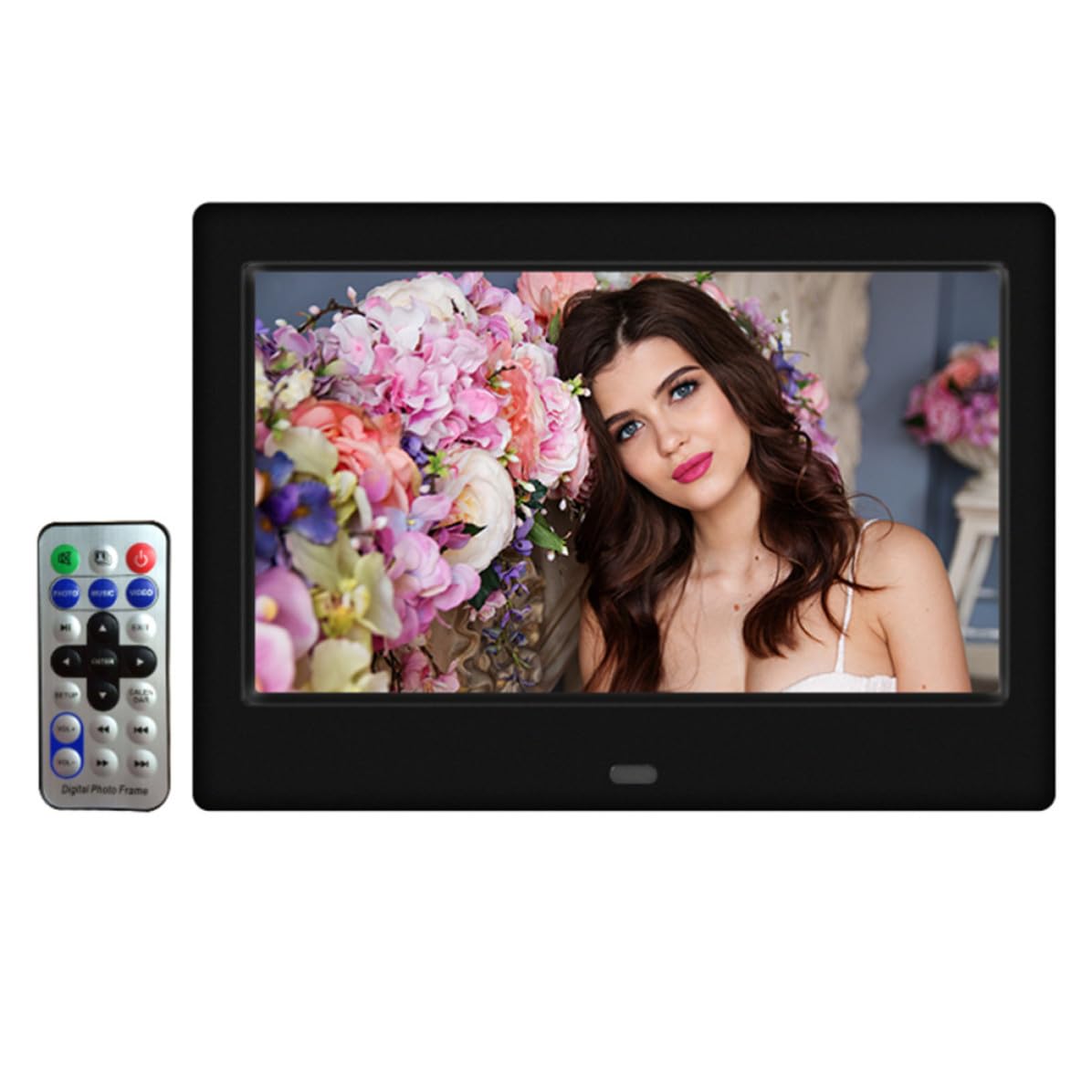 Cadre Photo Numérique avec Prise EU Lecteur Publicitaire Multimédia USB Compatible pour Photos Vidéos et Audio Écran et Polyvalent pour Bureau et Mur