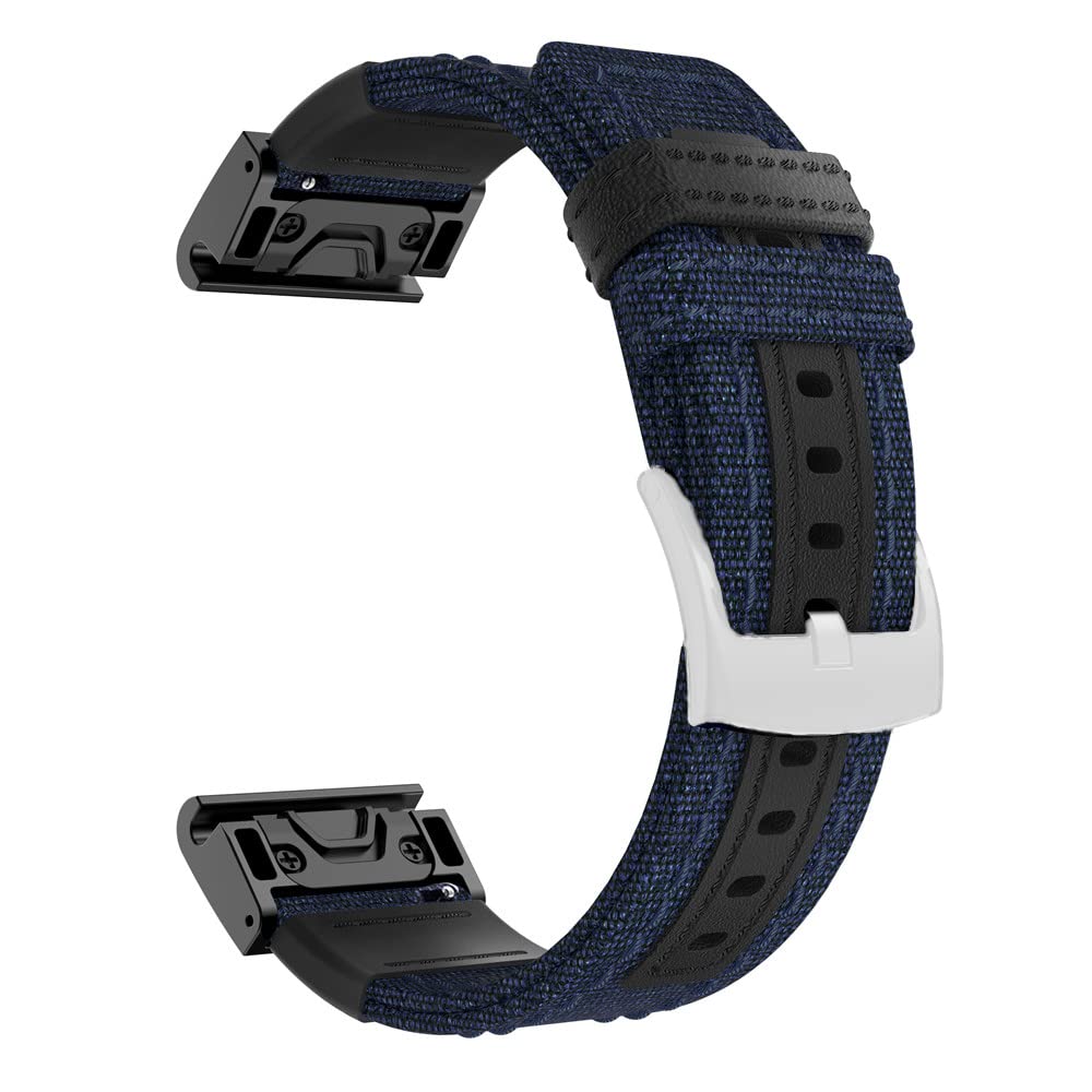 Correa de nailon de 26mm reforzada compatible con Garmin Fenix 5X 8