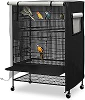 DECKALY XL Bird Cage Cover 38x23x51in - Waterproof Blackout Night Cover for Parrots, Parakeets, Pets - Universal Fit, Breathable Vents