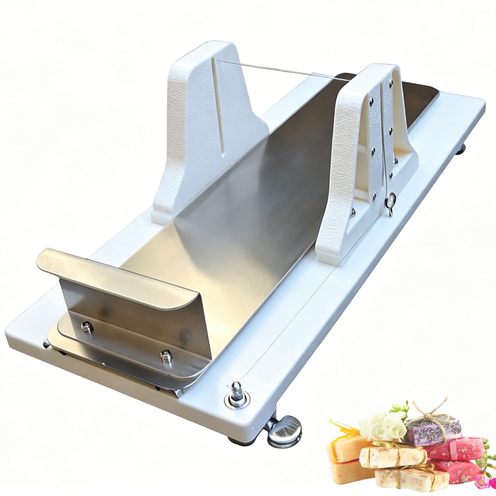 Eiwitany Single Wire Soap Cutter for Handmade Soaps, Manual Soap Loaf Slicer for Cold Process Soaps, Candles & Cakes - for DIY Enthusiasts