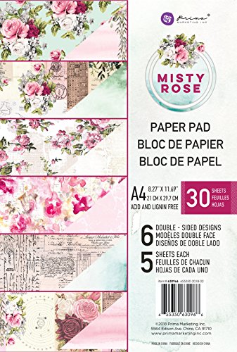 Prima Marketing Inc. Misty Rose A4 Paper Pad, MultiColored