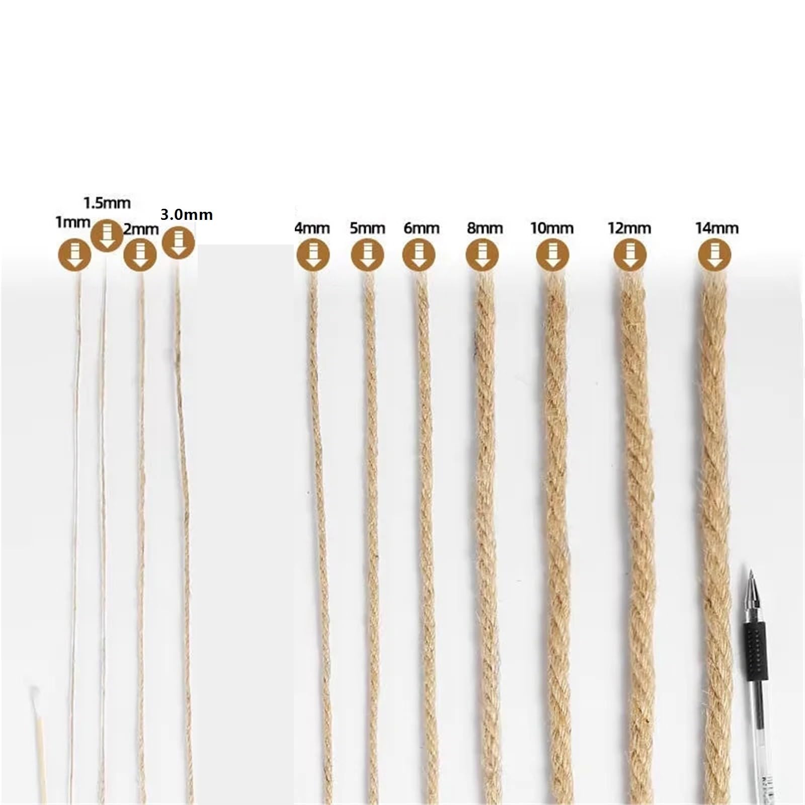 50 m Jute-Seil, Kordel, Schnur, Band, Basteln, DIY, Hochzeit, Jute-Schnur, Faden, handgefertigt, Nähen, Party, Weihnachten, Heimdekoration Für Camping Garten