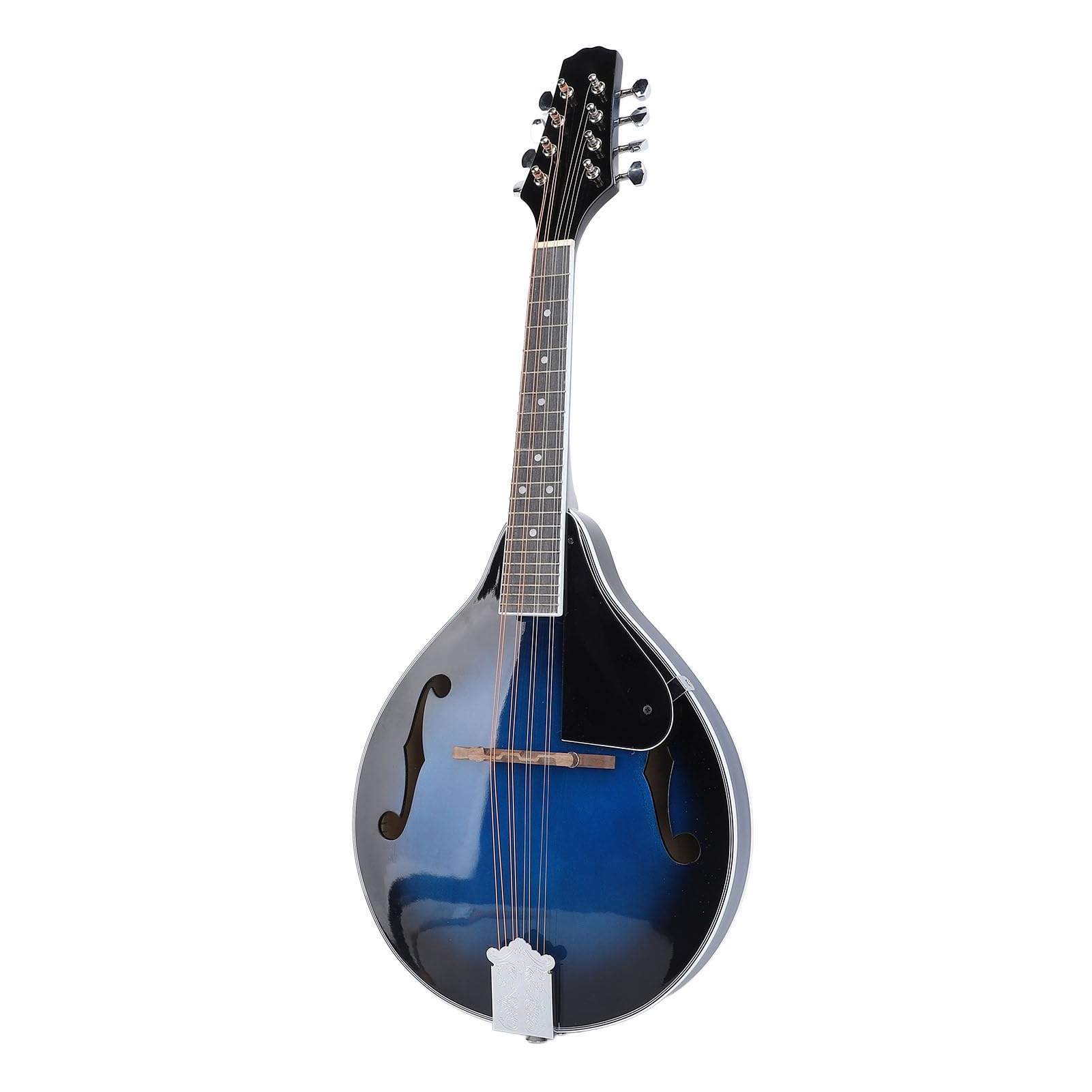A Style Mandolin Wooden 8 String Mandolin with Chrome Open Gear Tuners for Band Individual Performance