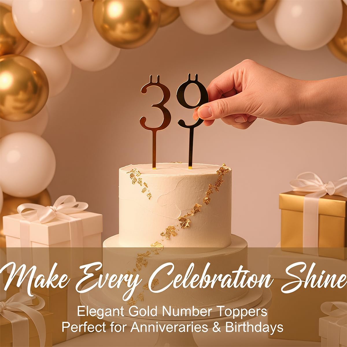 eusable Number Candle Holder Set, 0-9 Adjustable Candles Stand Set, Stainless Steel Birthday Cake Candle Holders, Metal Number Candle Holders Stand for Cake Decoration (1 Set in Silver)