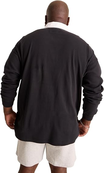 Chubbies Men's The Black to Black (Rugby Shirt)