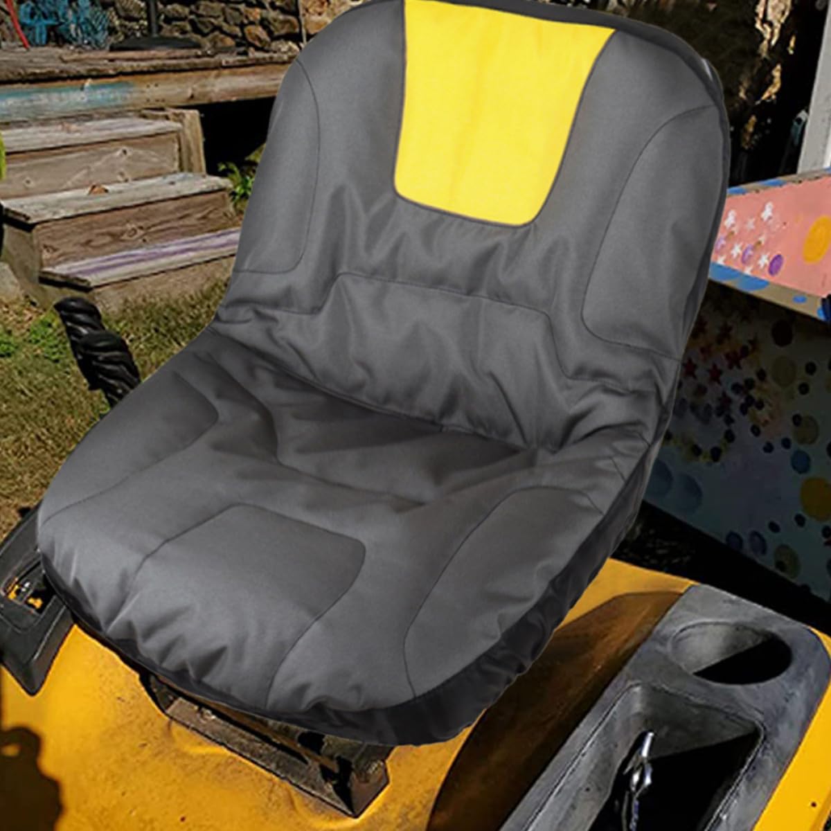 Uonlytech Funda de Asiento para Cortacésped y Tractor de Poliéster Resistente, Protector de Asiento y Antidesgaste Bolsa de Almacenamiento para Uso en Jardín y Agricultura