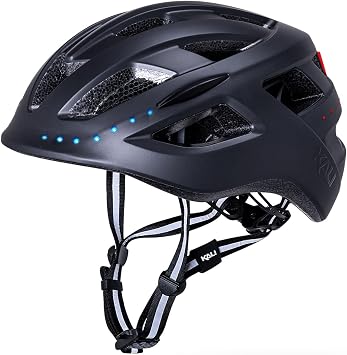Kali Protectives Central Urban Bike Helmet Commuter Cycling Helmet with Integrated Rear Light, Dial Fit Adjustment System