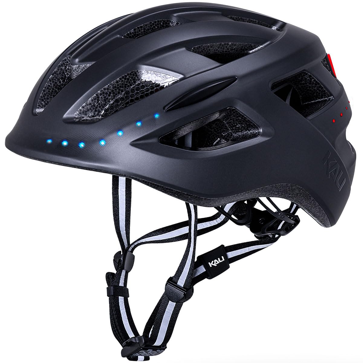 Kali Protectives Central Urban Bike Helmet – Commuter Cycling Helmet with Integrated Rear Light, Dial Fit Adjustment System, Solid Matte Black, Small-Medium : Sports & Outdoors