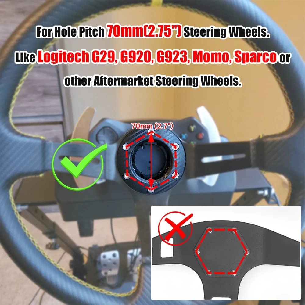 Amazon.co.jp: For Logitech G29 G920 G923 13/14インチ 70mm PCD