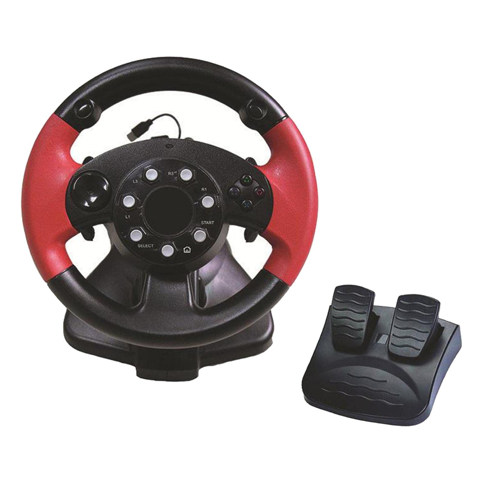 Gaming Racing Simulator Vibration PC Steering Wheel & Pedal for PS3/PS2| Controllers & Attachments|Video Games & Consoles-image-34