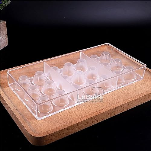 Miniatura 5 de LoBake 21 cavidades de diámetro 1.2 in forma de cono de policarbonato PC chocolate molde caramelo cubo de hielo molde Sugarcraft moldes DIY hornear