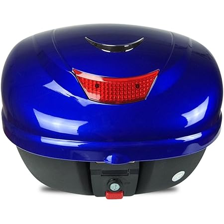 Amazon バイク用リアボックス トップケース バイクボックス 外装パーツ 29l 大容量 アタッチメント付 汎用品 白 ホワイト カッコイイ バックレストも装備 厚手 頑丈 防振 撥水加工 背もたれ 原付バイク スクーター 5色 トップケース リアボックス 車 バイク