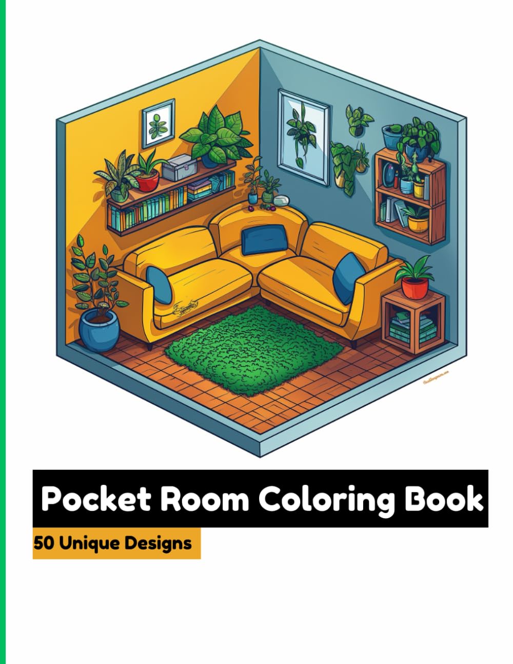 Pocket Room Coloring Book: 50 Miniature Escapes For Stress Relief and Relaxation for Adults