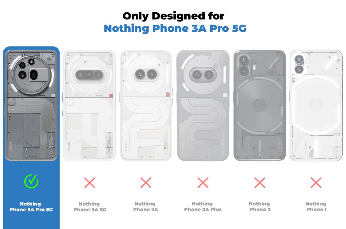 Mr. Case Back Cover for Nothing Phone 3A Pro 5G Sleek Frosted Translucent Back | Only Compatible with Wireless Magnetic Accessories | Anti-Scratch Shockproof Phone Case – Black