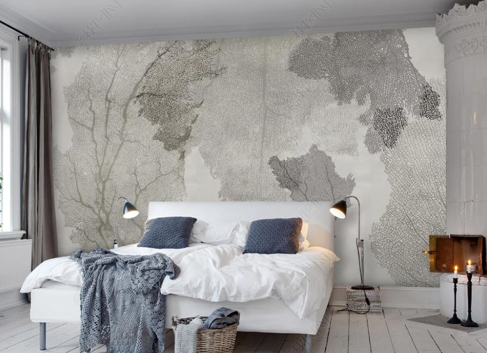 Papier peint intissé feuilles de nostalgie poster géant mural 400x280 cm pour salon